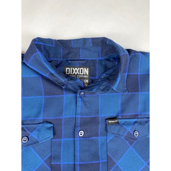 Dixxon Snap On Flannel Shirt Men's Size 2X Blue Plaid - Picture 3 of 15